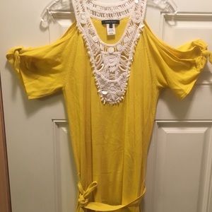 Nannette Lepore yellow swimsuit coverup